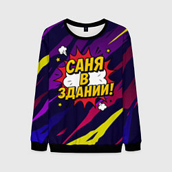 Свитшот мужской Саня в здании, цвет: 3D-черный