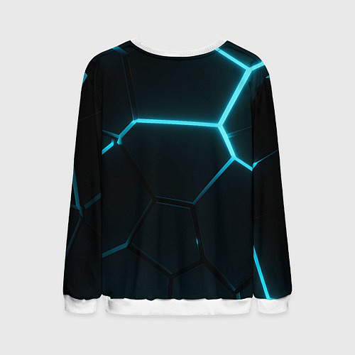 Мужской свитшот Авторитет Саши не обсуждается сто процентов / 3D-Белый – фото 2