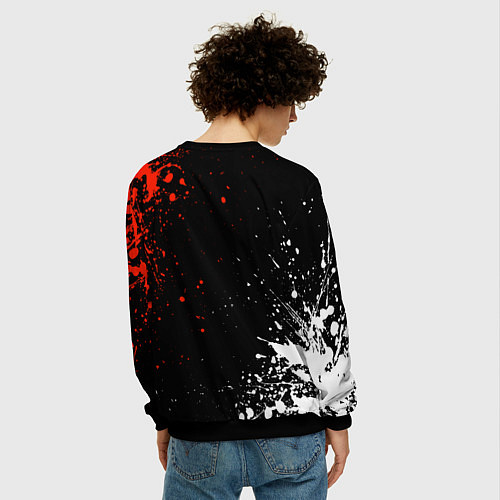 Мужской свитшот Раст - лого / 3D-Черный – фото 4