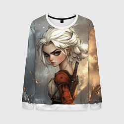Мужской свитшот Цири в мультяшном стиле