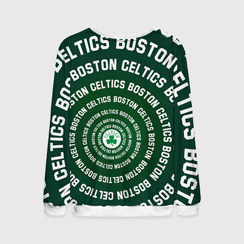 Мужской свитшот Бостон Селтикс логотип и надписи / 3D-Белый – фото 2