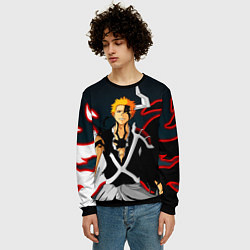 Свитшот мужской Ичиго Куросаки Блич, цвет: 3D-черный — фото 2