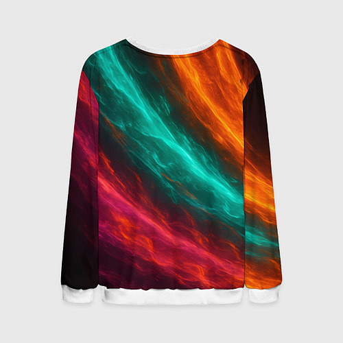 Мужской свитшот Разноцветное движение / 3D-Белый – фото 2