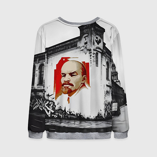 Мужской свитшот Серп и молот - авангард / 3D-Меланж – фото 2