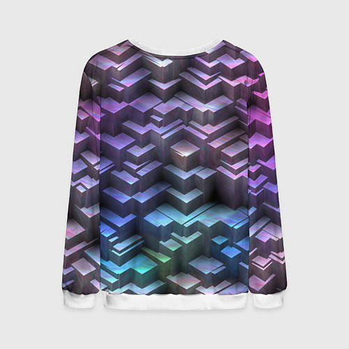 Мужской свитшот Неоновый рельеф / 3D-Белый – фото 2