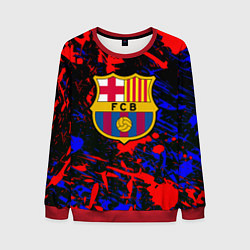 Свитшот мужской Барселона абстрактные краски, цвет: 3D-красный