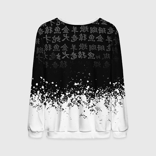 Мужской свитшот Liverpool японские символы краски / 3D-Белый – фото 2