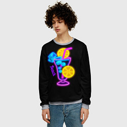 Свитшот мужской Night beach, цвет: 3D-меланж — фото 2