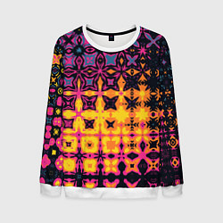Свитшот мужской Фиолетово-желтая метаморфоза, цвет: 3D-белый