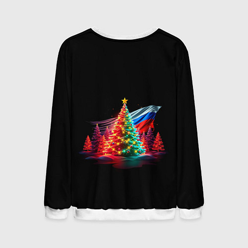 Мужской свитшот Ёлочные чудеса / 3D-Белый – фото 2