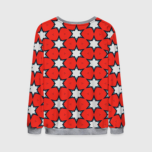 Мужской свитшот Звезды на красном / 3D-Меланж – фото 2