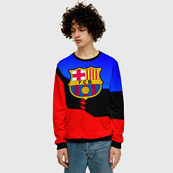 Свитшот мужской Barcelona спортивная геометрия, цвет: 3D-черный — фото 2