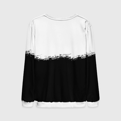 Мужской свитшот Liverpool краски черно белые / 3D-Белый – фото 2