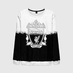 Свитшот мужской Liverpool краски черно белые, цвет: 3D-белый