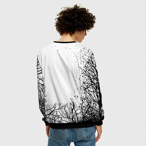 Мужской свитшот Ювентус черные деревья / 3D-Черный – фото 4
