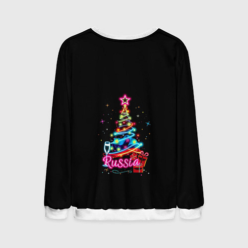 Мужской свитшот Christmas tree gifts / 3D-Белый – фото 2