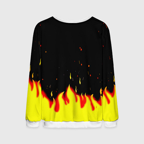 Мужской свитшот AEK огненные краски / 3D-Белый – фото 2