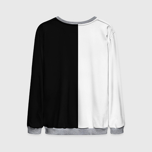 Мужской свитшот Лучше вода у друга черно-белый арт / 3D-Меланж – фото 2