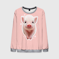 Мужской свитшот Поросенок с розовым пятачком