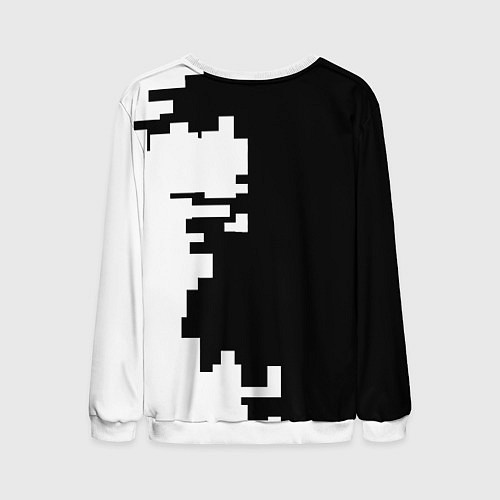 Мужской свитшот Янг Бойз черно белая геометрия / 3D-Белый – фото 2