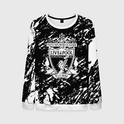 Свитшот мужской Ливерпуль белые штриха красок, цвет: 3D-белый
