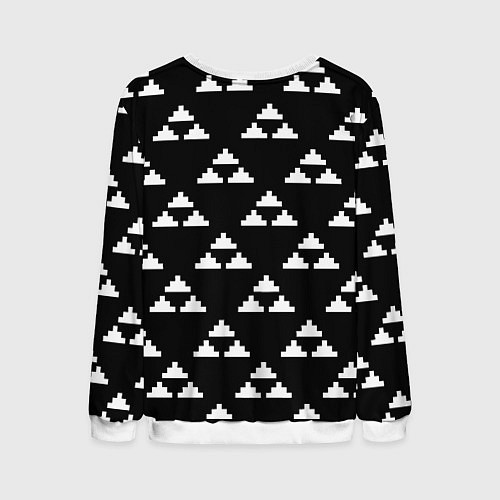 Мужской свитшот Juventus геометрия треугольники / 3D-Белый – фото 2