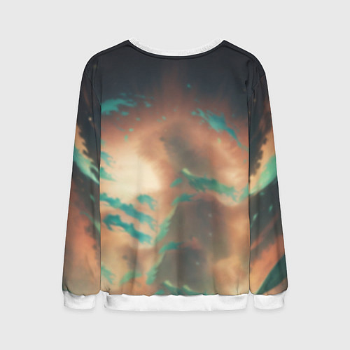 Мужской свитшот Маомао на фоне облаков / 3D-Белый – фото 2