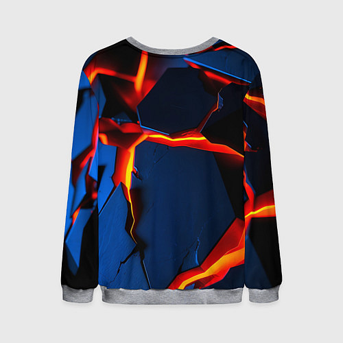 Мужской свитшот Glow orange neon / 3D-Меланж – фото 2