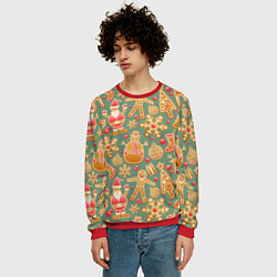 Свитшот мужской Имбирные пряники, цвет: 3D-красный — фото 2