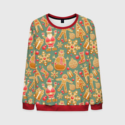 Свитшот мужской Имбирные пряники, цвет: 3D-красный
