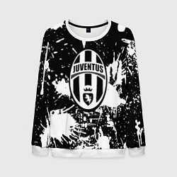 Свитшот мужской Ювентус краски всплеск, цвет: 3D-белый
