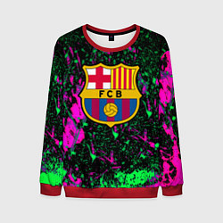 Свитшот мужской Барселона кислотные неоновые краски, цвет: 3D-красный