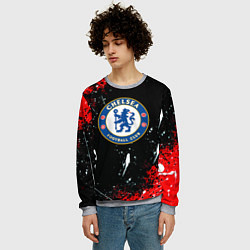 Свитшот мужской Chelsea брызги красок текстура, цвет: 3D-меланж — фото 2