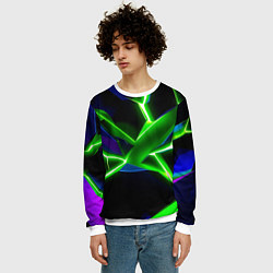Свитшот мужской Green glow, цвет: 3D-белый — фото 2