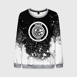 Мужской свитшот Inter белый всплеск краско