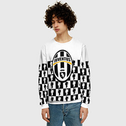 Свитшот мужской Juventus болельщики паттерн, цвет: 3D-белый — фото 2