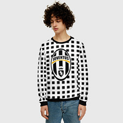 Свитшот мужской Ювентус клетка геометрия, цвет: 3D-черный — фото 2