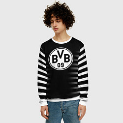 Свитшот мужской Ювентус геометрия полосы, цвет: 3D-белый — фото 2