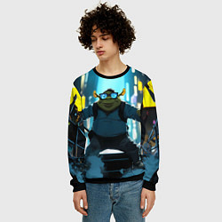 Свитшот мужской Шрек в неоновых очках, цвет: 3D-черный — фото 2