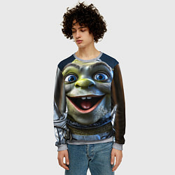 Свитшот мужской Крупное лицо Шрека, цвет: 3D-меланж — фото 2