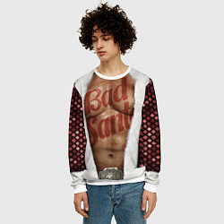 Свитшот мужской Костюм деда мороза с накаченным прессом, цвет: 3D-белый — фото 2