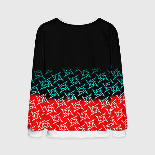 Мужской свитшот Манчестер Юнайтед ниндзя паттерн / 3D-Белый – фото 2