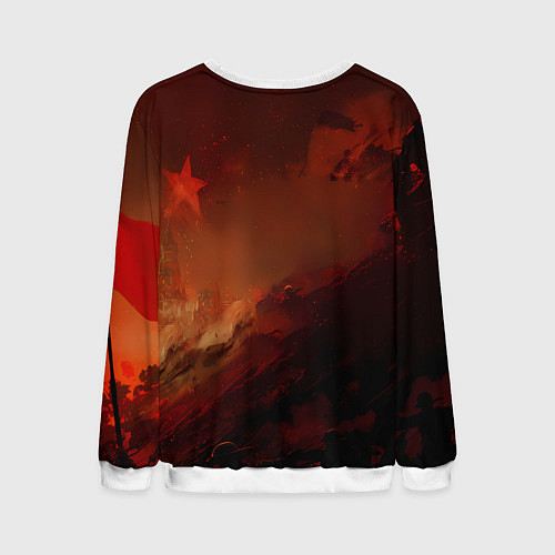 Мужской свитшот Всадник и красная звезда / 3D-Белый – фото 2