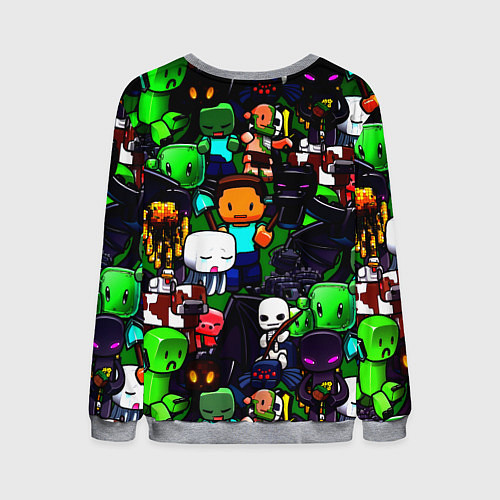 Мужской свитшот Minecraft x barcelona fc / 3D-Меланж – фото 2