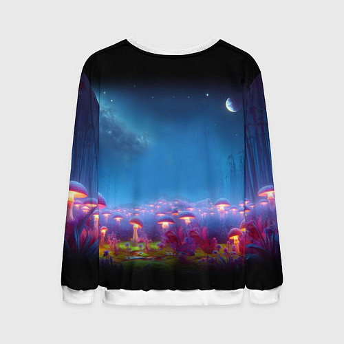 Мужской свитшот Шрек бравый космонавт - неоновое свечение / 3D-Белый – фото 2