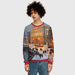 Свитшот мужской Предновогодний Санкт-Петербург, цвет: 3D-красный — фото 2