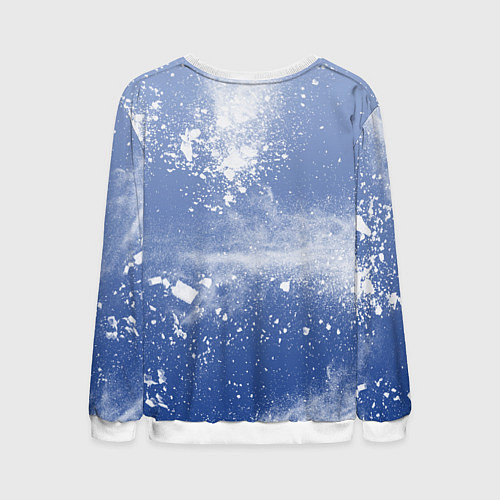 Мужской свитшот Снежки попали в тебя / 3D-Белый – фото 2