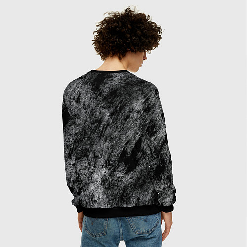 Мужской свитшот Не буди лихо пока оно тихо - медведь русич / 3D-Черный – фото 4