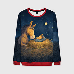 Мужской свитшот Лошадка спит с жеребенком