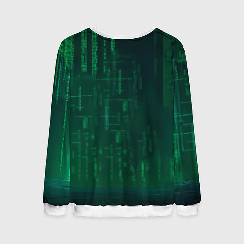 Мужской свитшот Конь хакер / 3D-Белый – фото 2